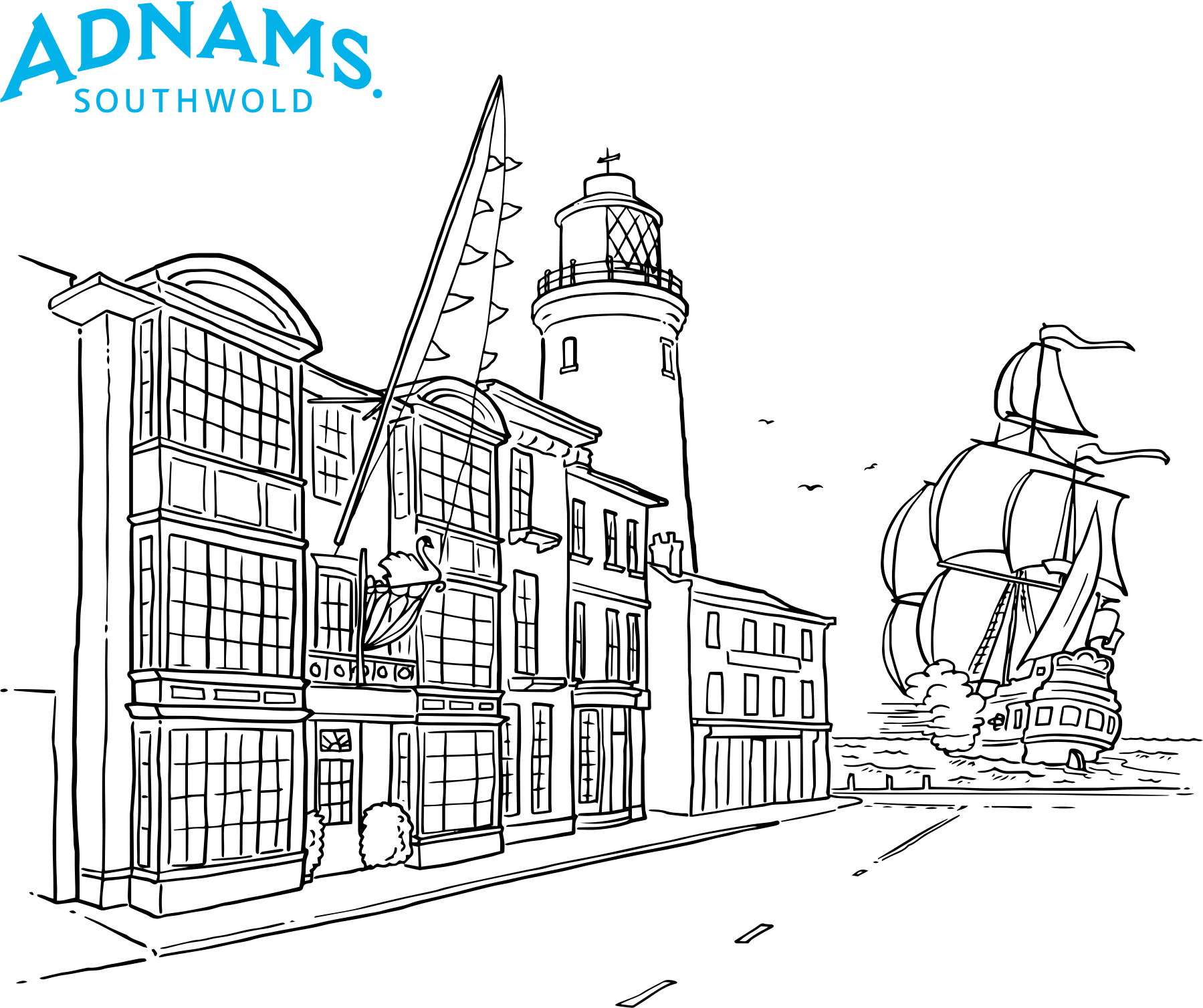 Adnams, drawn for Brand Stories from Brand Champions